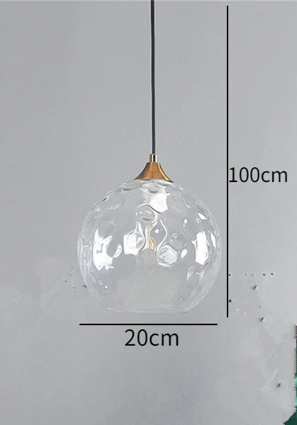 Glass Ball Pendant LED Chandelier for Bedroom Dining Room Kitchen