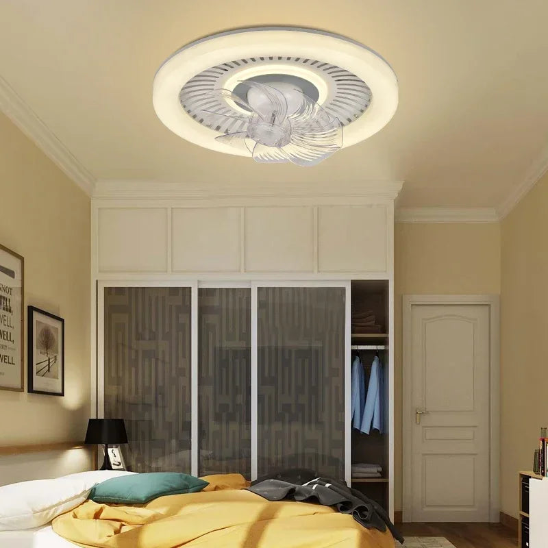 360 Rotating Air Supply LED Ceiling Fan with Quiet DC Motor.