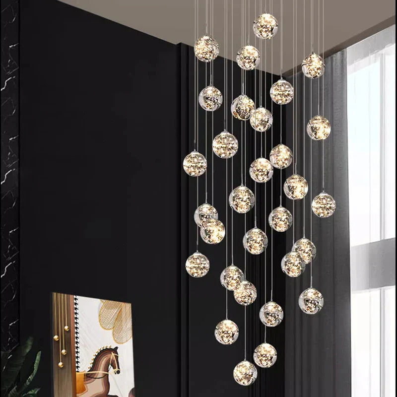 Nordic Stair Chandelier Ceiling Light Set for Living and Dining Room