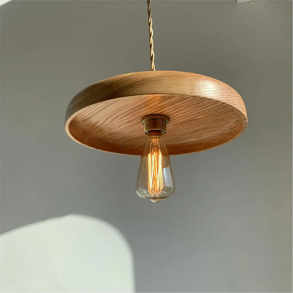 Wood Pendant Lights, Creative Art Hanging Lamps for Restaurant, Bar, Bedside