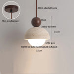 White Glass LED Wood Ball Pendant Light Fixture for Bedroom Living Room