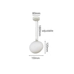 Gregg Pendant Lamp: White Bubble Glass Italian Design for Home, Kitchen, Restaurant