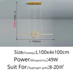 LED Ceiling Chandelier: Modern Minimalist Kitchen Dining Table Lighting