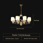 Luxe Jade Chandelier for Living Room and Villa Hall