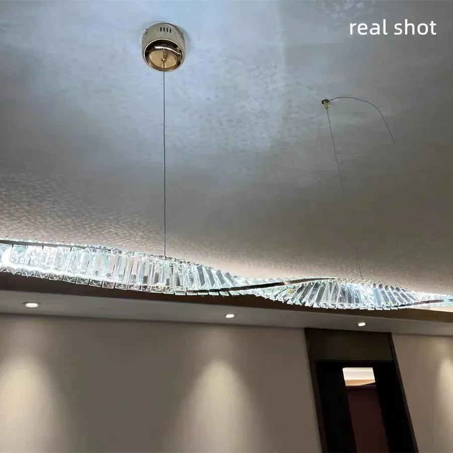 Gold Steel LED Pendant Lights - Luxury Dimmable Suspend Lamp