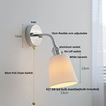 White Ceramic LED Wall Lights Adjustable Modern Bedside Lamp