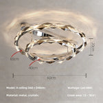 Crystal Chandelier Pendant Light - Dimmable Modern Luxury LED Chrome Luminaria