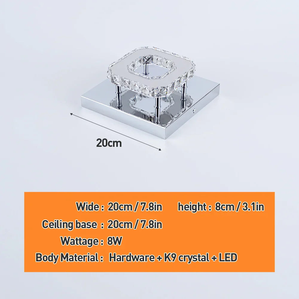 Crystal Ceiling Chandelier: Luxury LED Pendant Lighting for Modern Living Room Decor