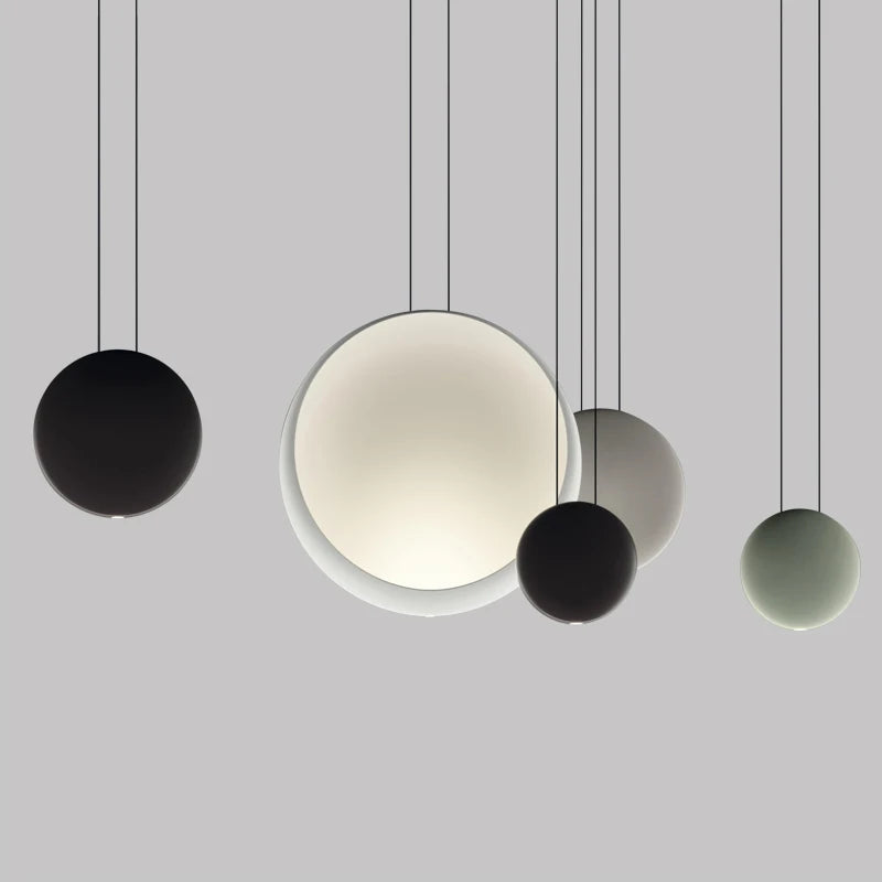 Nordic Bar Modern LED Pendant Light Resin Lustre Dining Room Hanging Lamp
