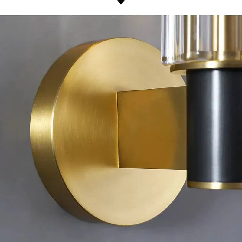 Luxe Copper Wall Lamp for Bedside, Corridor, Reading Room, TV Background