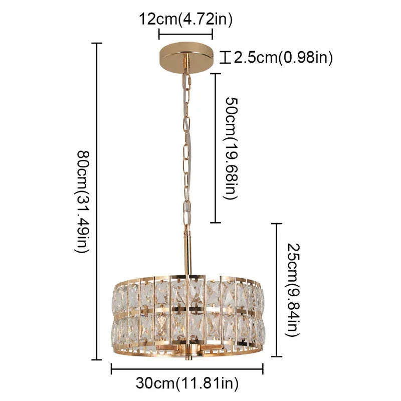 Crystal LED Pendant Chandelier: Luxury Nordic Design for Kitchen, Dining Room & Bedroom