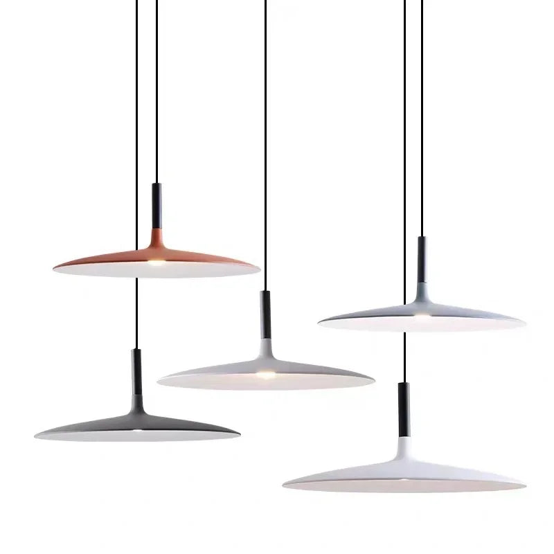 LED UFO Pendant Lights: Nordic Aluminium Round Lamps for Home Decor and Indoor Lighting
