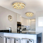 Crystal Ceiling Chandelier: Modern LED Light with RC Dimming for Luxe Home Decor
