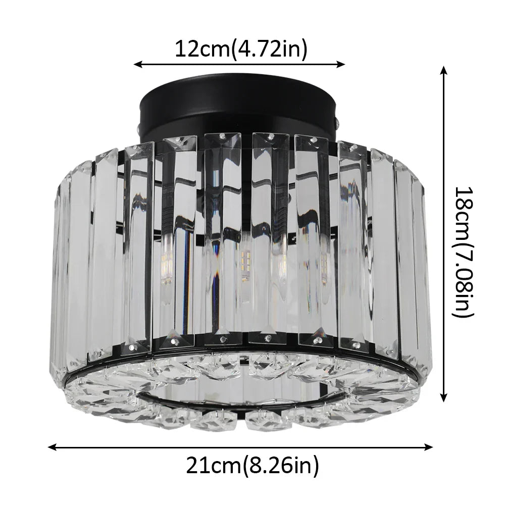 Crystal LED Ceiling Light Chandelier for Bedroom Living Room Dining Room