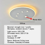 Modern Round LED Ceiling Lights for Home Lighting in Black and White
