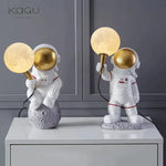 Astronaut Moon Planet Table Lamp Night Light Bedroom Decor Spaceman Theme