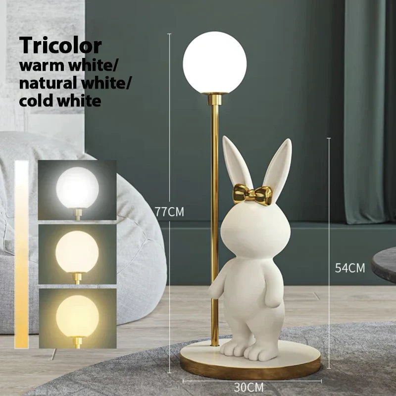 Rabbit LED Floor Lamp for Kids Room Nordic Modern Style