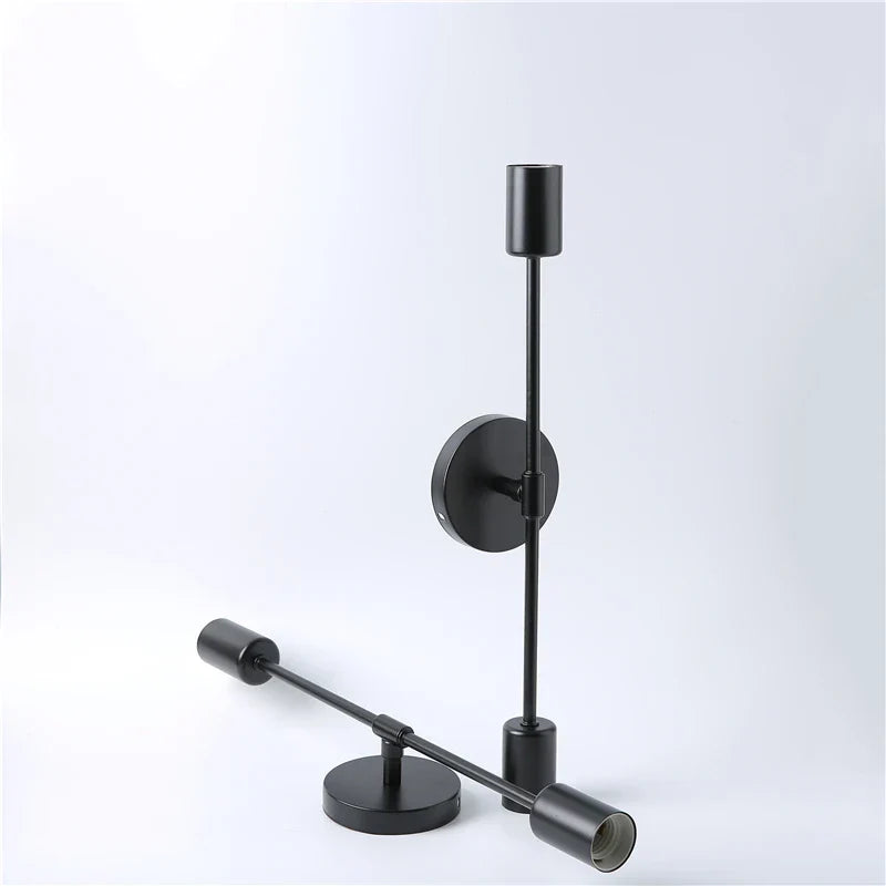 LED Wall Lamp: Modern Two Arm E27 Bedroom Lighting for Bedside, Bathroom Mirror, Vanity.