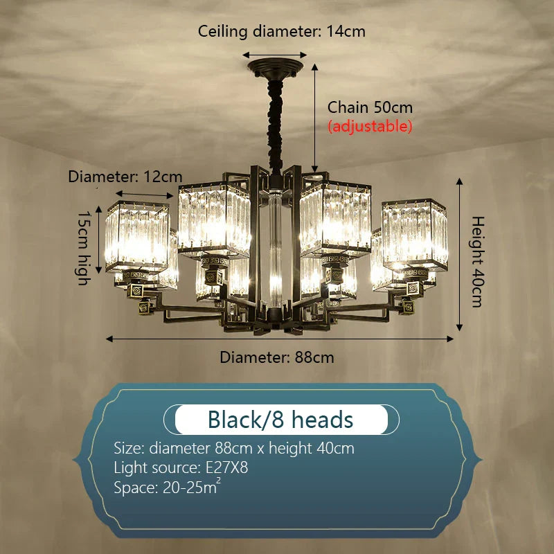 Luxury Crystal Chandelier for Living Room Dining Bedroom Hall Home Lighting