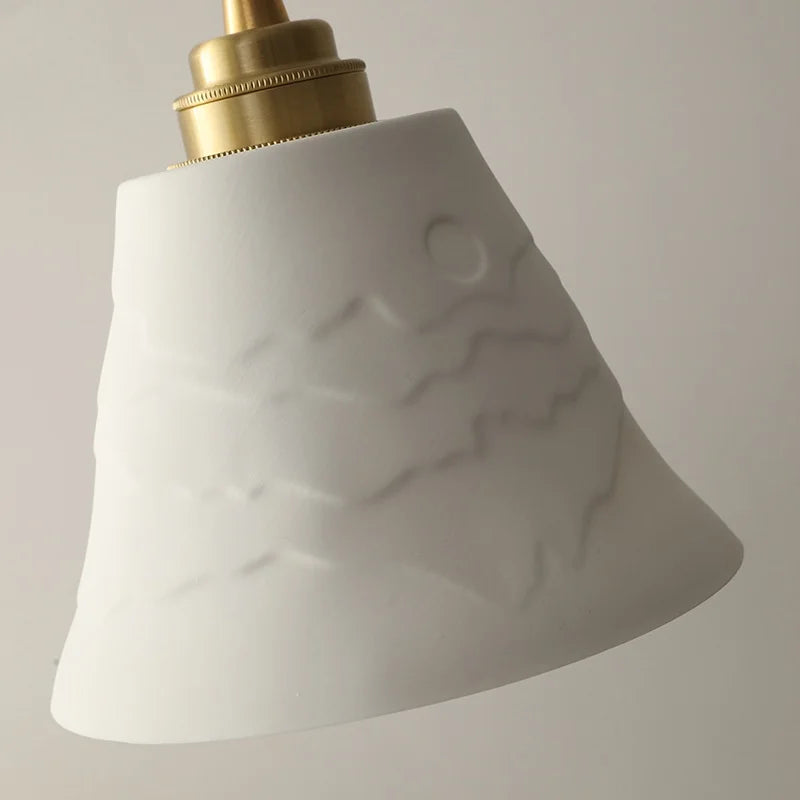 Ceramic LED Pendant Lamp: Adjustable Modern Hanging Light for Kitchen, Dining Room, Bar