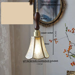 Walnut Wood Clear Glass LED Pendant Lamp - Nordic Modern Hanging Light