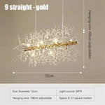 Dandelion Crystal Ceiling Lamp Chandelier for Bedroom Dining Room Kitchen Island