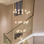 LED Crystal Chandelier: Modern Living Room Gold/Silver/Black Ceiling Light