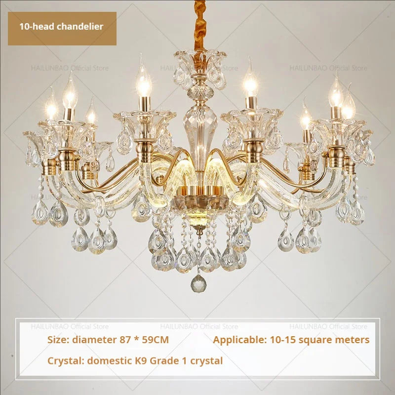 European Crystal Chandelier: Simple Fashion for Living, Dining, Bedroom & Villa