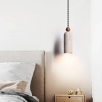 Afralia™ Wabi Sabi LED Pendant Lamps Yellow Travertine Hanging Light for Home Decor