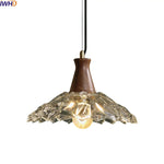 Modern LED Pendant Lights Glass Wood Suspension Luminaire