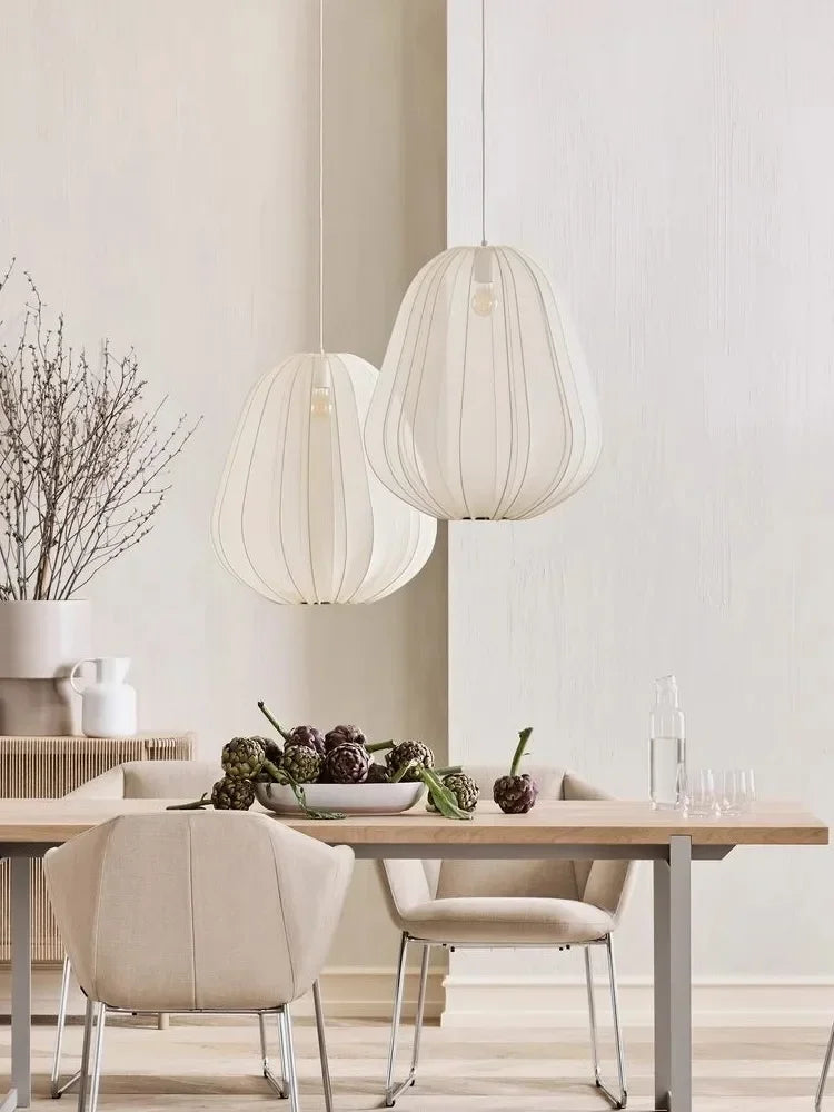 Nordic Fabric Chandelier Pendant Lights for Living Room Bedroom Stair Decor