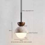 Yellow Travertine LED Pendant Lights with Long Arm Hanging Lamps