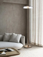 Modern Clear Glass LED Floor Lamp for Home Decor & Living Room Lightning