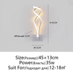 LED Wall Lamps Modern Minimalist Bedroom Living Room Lighting Black White