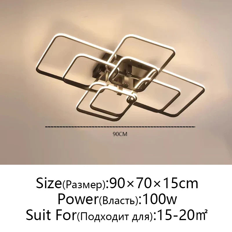 LED Ceiling Light: Modern Dimmable Fixture for Home Living Room, Bedroom, Dining Room
