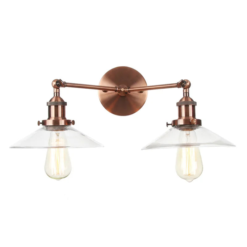 Vintage Loft Art Glass Wall Lamp - LED Study Aisle Bedside Light