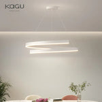 Black/White Spiral Chandelier for Living Dining Kitchen. Trendy Round Indoor Lighting Fixture.