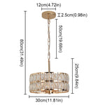 Crystal Pendant Light: Modern LED Chandelier for Home Decor & Kitchen Island