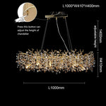 Large Crystal Chandelier for Dining Room - Nordic LED Island Hanging Light