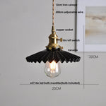 Wire Adjustable LED Pendant Light - Brass Knob Switch E27 Nordic Modern Ceramic Hang Lamp
