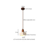 Yellow Travertine LED Pendant Lamps for Living Room Bedside Kitchen Decor