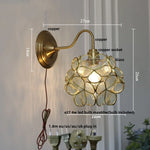 Amber Glass Wall Sconce Vintage Loft LED Vanity Light Fixture