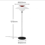 Nordic Metal Glass Floor Lamp with E27 Bulb