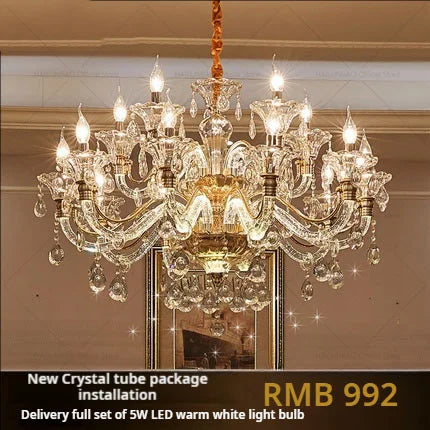 European Crystal Chandelier: Simple Fashion for Living, Dining, Bedroom & Villa