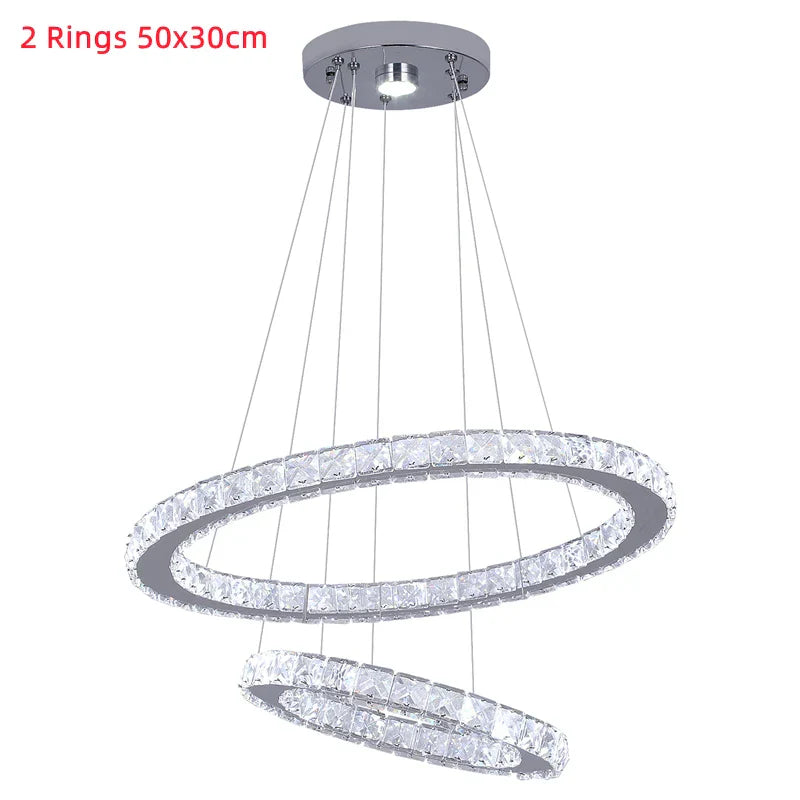 Luxury Crystal LED Pendant Chandelier for Home Lighting & Decor