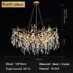 Luxury Crystal Chandeliers: Modern Metal Hanging Lamp for Dining Living Room Hotel Hall