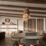 Handwoven Rattan LED Chandelier Pendant Light Fixture for Dining Room & Bar
