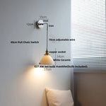 White Ceramic LED Wall Sconce Nordic Modern Iron Base Stair Light Fixture