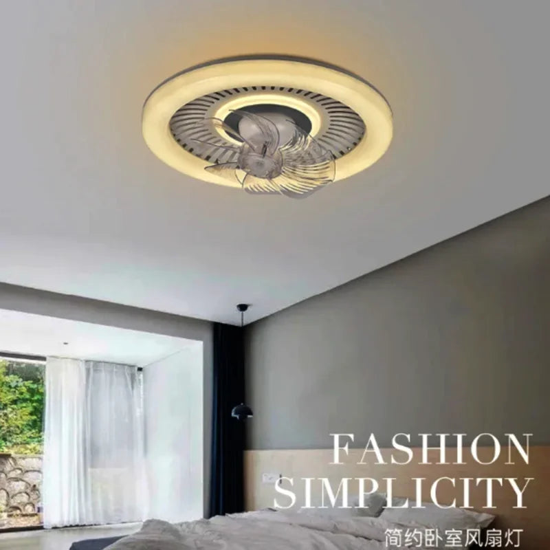 360 Rotating Air Supply LED Ceiling Fan with Quiet DC Motor.