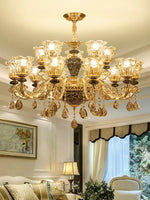 Luxury Crystals Chandelier Ceramic Crystal Lamp for Living Room Bedroom